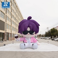 Modèle de personnage de dessin animé gonflable personnalisé avec verre à vin pour concert en plein air, événement de soutien aux fans, publicité, décoration