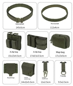 DFTV18 Negro Caqui Verde 1000D Kit de 7 Piezas de Chaleco Táctico y Delantal de Cintura para Hombre, Envío Rápido, Venta al por Mayor - Product Image 6