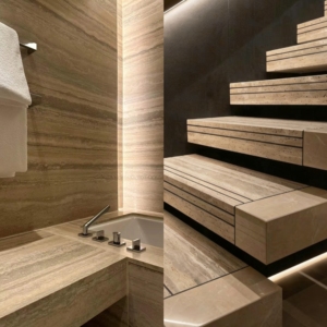 Travertino Blu Oceano Italiano (Finitura Personalizzabile) - Pietra Naturale Impermeabile per Cucina e Interni di Villa - Product Image 5