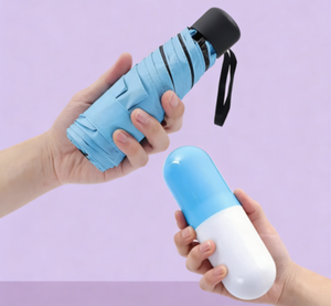 Parapluie de poche mini pliable personnalisé avec logo, protection UV, de haute qualité, vente en gros - Product Image 1