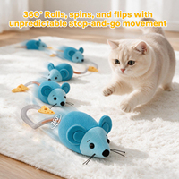 Jouet interactif pour animaux de compagnie AFP, souris automatique à 360 degrés, jouet pour chat à mouvement activé, souris en peluche qui couine, jouet électrique pour chat à faire courser