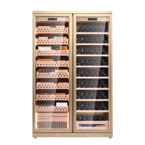 Raching CD1200 Double Door Big Capacity Cigar Area And Wine Cooler Cabinet Cigar Humidors