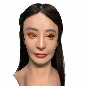 Máscara de Silicona Hiperrealista de Cabeza Completa para Mujer, para Cine, <span class=keywords><strong>Teatro</strong></span>, Acrobacias, Doble Uso, Sin Látex, Cubre Rostro Suave - Product Image 2
