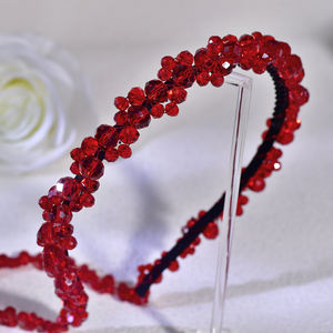 YouLaPan <span class=keywords><strong>Elegante</strong></span> Fascia per Capelli con Cristalli per Donne, Accessorio per Capelli Rosso Scintillante con Perline, Adatto per Acconciature da <span class=keywords><strong>Sposa</strong></span> YXA292 - Product Image 6