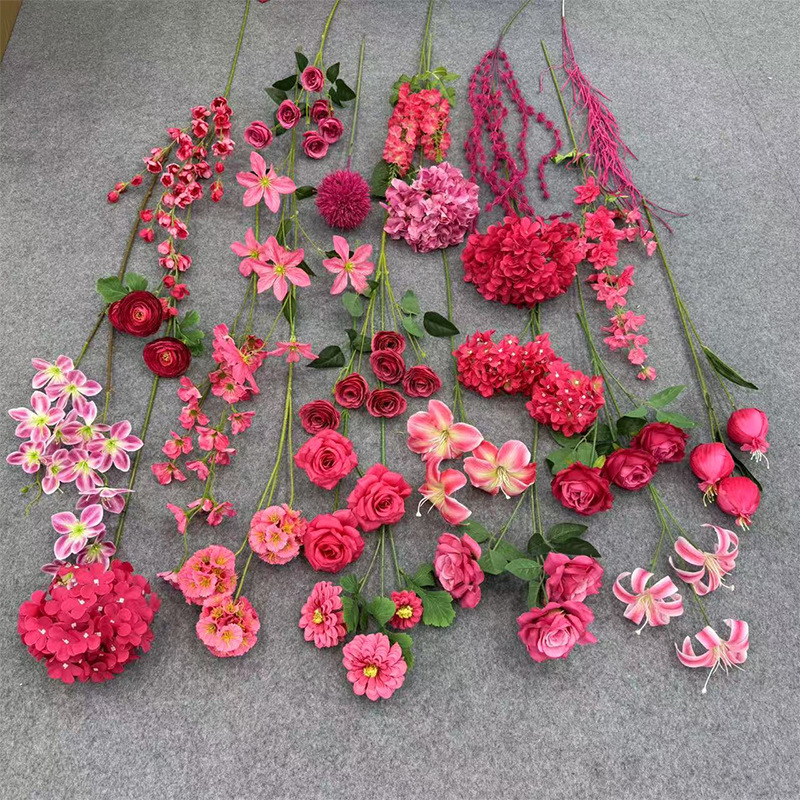 12 pieces in rose red