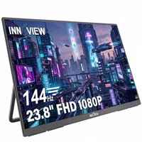 Écran de jeu portable de 23,8 pouces HDR pour le divertissement gaming, moniteur de jeu portable, taux de rafraîchissement élevé, large gamme de couleurs