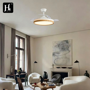 Modern <b>ceiling</b> fan chandelier 42-inch invisible telescopic fan with lamp and <b>remote</b> <b>control</b> ventilation system - Product Image 5
