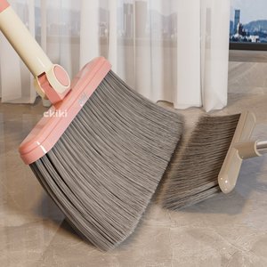 Juego de Escoba y <span class=keywords><strong>Recogedor</strong></span> - Palo de Acero y Cerdas Suaves con Diseño Giratorio para Uso Doméstico, Sin Puntos Ciegos, Duradero - Product Image 1