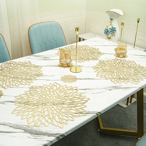Napperons métalliques en vinyle pressé PVC/centre de Table d'accent de mariage - Product Image 3