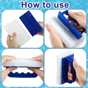 Brosse de nettoyage de piscine avec éponge renforcée pour les parois - Product Image 6