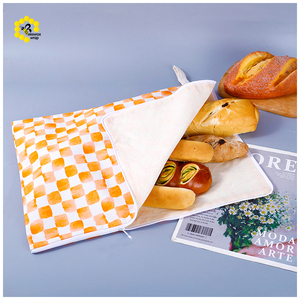 Sac à pain en coton et cire d'abeille personnalisé, écologique et durable, imprimé sur mesure, pour pique-nique et cuisine - Product Image 1
