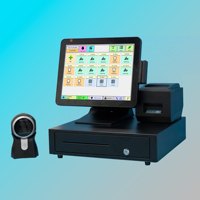 Système de point de vente (POS) avec terminal pliable en alliage d'aluminium de 15 pouces