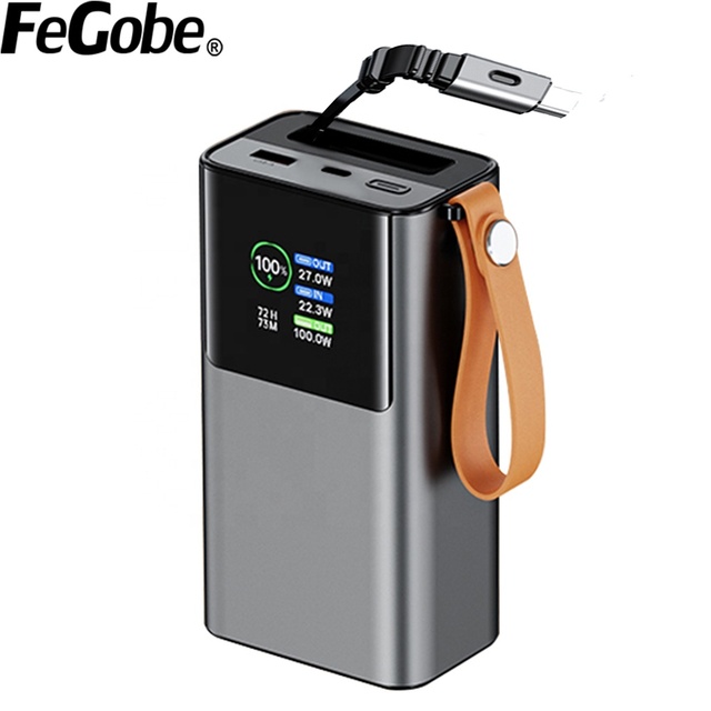 PD 65W Aluminum Alloy Holder Universal Type C Laptop Charger Power Bank for 20V 19V 16V 12V Laptop and Mobile Phone
