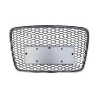 Calandre de pare-chocs avant style PNB RSQ7 en ABS, maille nid d'abeille, cadre noir, filet noir, nouvelle qualité supérieure, facile à installer