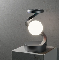Luz de carga inalámbrica de levitación de suspensión Ambiente RGB con función de carga rápida para teléfonos Lámpara de noche giratoria inteligente