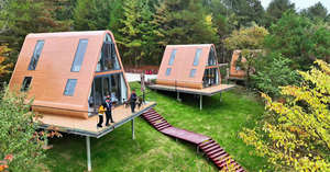 Casa Contenedor Triangular <span class=keywords><strong>de</strong></span> Aluminio Moderna y Contemporánea <span class=keywords><strong>de</strong></span> Lujo, Espacio Modular Prefabricado, Casa Impermeable, Hotel, Villa, Apartamento, Oficina - Product Image 5