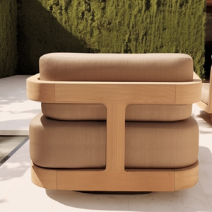 <span class=keywords><strong>Conjunto</strong></span> de sofá de jardín con marco de <span class=keywords><strong>madera</strong></span> de teca duradera Sigma con cojín de asiento grueso, muebles de exterior impermeables modernos para Villa Park - Product Image 2