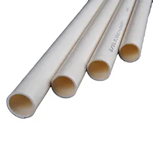 Pipes de condução elétrica, fábrica, atacado, 16mm, 20mm, 25mm, 32mm, plástico branco, pvc