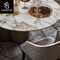 Marmorplatte Esszimmer möbel im zeitgenössischen Stil Runder Drehtisch mit Lazy Susan