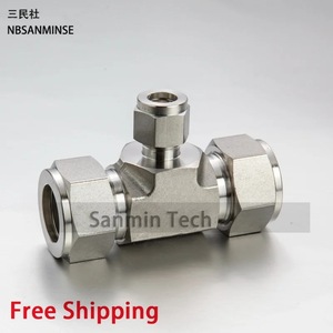 NBSANMINSE Conector en T de compresión de acero inoxidable 316 para tuberías neumáticas de agua y aceite, resistente a la corrosión a alta presión - Product Image 2