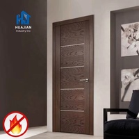 Porte intérieure en teck ignifuge, couleur unie, moderne et personnalisable, résistante à l'humidité et insonorisée, idéale pour chambre, école, supermarché