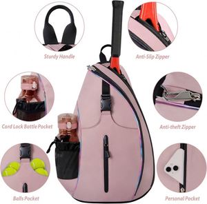 Muestra Gratuita, Bolsa de Tenis Funcional con Certificación BSCI, Bolsa de Tenis Deportiva, Bolsa de Playa de Cuero, Bolsa de Transporte para Raquetas de Tenis, Mochila Bandolera - Product Image 3