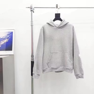 เสื้อฮู้ดดี้โอเวอร์ไซส์ผ้าฝ้ายเฟรนช์เทอร์รี่คุณภาพสูง ปี 2025 100% ผ้าฝ้าย พร้อมลายพิมพ์นูน 3 มิติ สีเดนิมที แขนยาว มีฮู้ด - Product Image 4