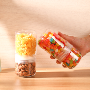 Trong Suốt Pet Nhựa <span class=keywords><strong>Container</strong></span> Với Vít Trên Nắp Đậy Tái Sử Dụng Rỗng Lưu Trữ Lọ Với Nắp Cho Các Gia Vị Đậu Phộng Thực Phẩm Khô Cơ Thể Bơ - Product Image 5