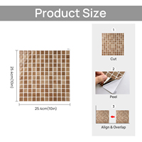 Nouveautés Vivid Tiles : autocollants muraux en mosaïque géométrique auto-adhésifs en plastique pour cuisine et salon