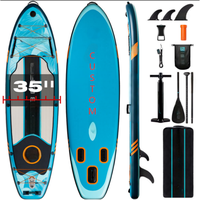 Planche de paddle gonflable Stand Up Paddle (SUP) personnalisée avec logo antidérapant 10'6"x35"x6'' en Drop Stitch pour adultes, pour le surf sur planche à pagaie