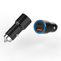 Vente en gros 52.5W Mini adaptateur USB-A type-c 12V/2.5A sortie charge rapide QC4.0 double port chargeur de voiture pour téléphone portable