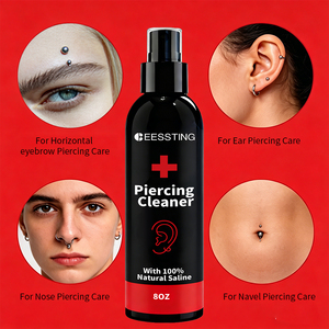 Private Label Nose Earring Belly Button Piercing Wound Wash Cleaner Wound Skin Care Repair Ear Piercing Aftercare <b>Spray</b> - Product Image 3