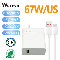 Chargeur USB portable 120W 67W 33W super rapide, prise murale EU US, adaptateur d'alimentation Turbo Charge avec câble 6A Type C pour Xiaomi 13 14