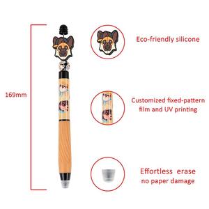 ปากกาเจลลบได้ O&Q รุ่น New Kids หมึกสีน้ำเงินและสีดำ ดีไซน์เม็ดบีดส์  วัสดุพลาสติก ขนาดหัวปากกา 0.5 มม. ลายการ์ตูนน้องหมาน่ารัก สำหรับโปรโมชั่น  รับสกรีนโลโก้ - Product Image 2