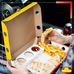 Boîtes d'emballage alimentaire en carton biodégradable écologiques jetables personnalisées pour les frites, les kebabs, les grillades <span class=keywords><strong>de</strong></span> <span class=keywords><strong>viande</strong></span> - Product Image 5