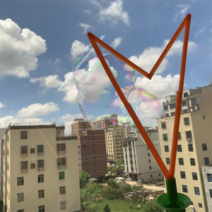 Baguette à <span class=keywords><strong>bulles</strong></span> en plastique en forme d'épée occidentale colorée <span class=keywords><strong>de</strong></span> 45cm pour enfants en plein air - Product Image 3