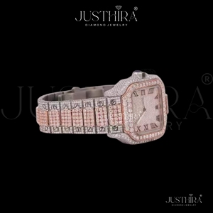 Excellent Quality Luxury Moissanite Diamond Quartz <b>Watch</b> Men Sapphire Glass Stainless Steel Classic <b>Watch</b> Available <b>For</b> Sale - Product Image 2
