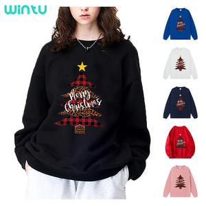 Felpa con cappuccio spessa vendita calda vestito natalizio ragazze felpa leopardata per le donne Terry - Product Image 4