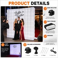 Cabine photo gonflable personnalisée, cube publicitaire gonflable, salle photo LED pour événements, affichage intérieur/extérieur pour la promotion de la marque