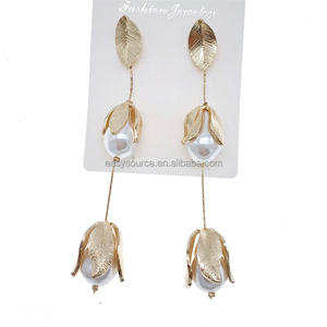 RE4667新しいトレンドイヤリングホワイトイミテーションパールイヤリングレディースパーティージュエリー - Product Image 4