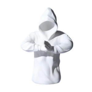 Sculpture Moderne en Résine Noir et Blanc, Grande Figurine Décorative pour Salon et Maison - Product Image 1