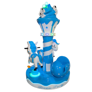 เครื่องเล่นม้าหมุนเด็ก ยี่ห้อจินส์ สำหรับใช้ในร่มและกลางแจ้ง ขายดีจากโรงงาน เหมาะสำหรับโชว์ในห้างสรรพสินค้า ผลิตจากพลาสติกทนทาน รับน้ำหนักได้ 100-500 กิโลกรัม - Product Image 3