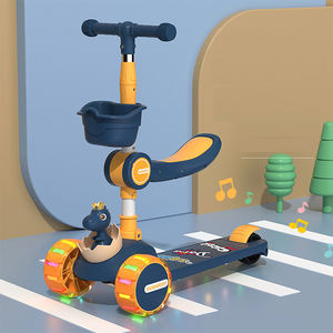 Vente chaude scooter pour enfants pliable avec lumière et musique PU roue clignotante <span class=keywords><strong>bébé</strong></span> scooter pour enfants de 3 à 8 ans - Product Image 2