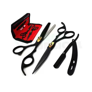 Top quality professional hairdresser black plasma & titanium coated good quality salon shears