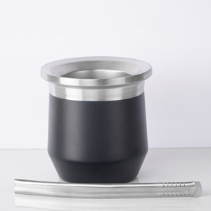 Tasse à vide en acier inoxydable à double paroi de 8oz Yerba Mate <span class=keywords><strong>Gourde</strong></span> avec Bombilla Set Water Thermos Cup Yerba Mate Yerba Mate Cup - Product Image 1