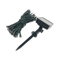 Lampu LED String 10m IP65 Tahan Air Warna-warni Lampu Suasana Tenda Camping Tenaga Surya Luar Ruangan