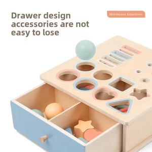 Scatola dei Monete Montessori, Giocattolo Educativo in Legno con Palline, Gioco Arcobaleno per l'Apprendimento Precoce con Colori Vivaci - Product Image 2