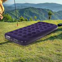Matelas gonflable en PVC durable floqué pour usage domestique et camping