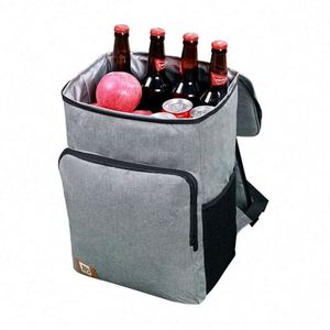 Nevera portátil de aluminio de gran capacidad de 20L para 36 latas de cerveza, cesta isotérmica para pícnic al aire libre, mochila nevera para almuerzo - Product Image 1