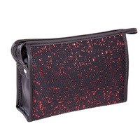 Haute qualité nouveau Design mode luxe PU fermeture éclair lettre motif pochette de maquillage pour les femmes voyage sac cosmétique